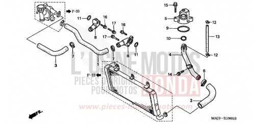 WATER PIPE (ST1100T/V/W/AT/AV/AW) ST1100AV de 1997